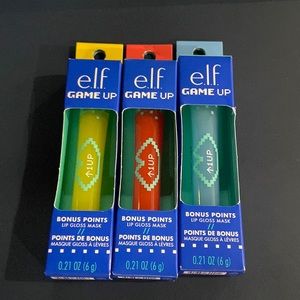 Elf GAME UP Nerd/geek themed video game lip gloss set discontinued brand new‎